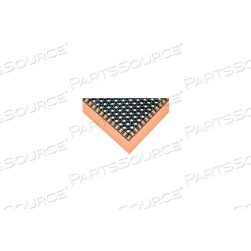 SAFETY TRUTRED GRIT TOP DRAINAGE MAT 7/8 THICK 2 X 3 BLACK/ORANGE BORDER