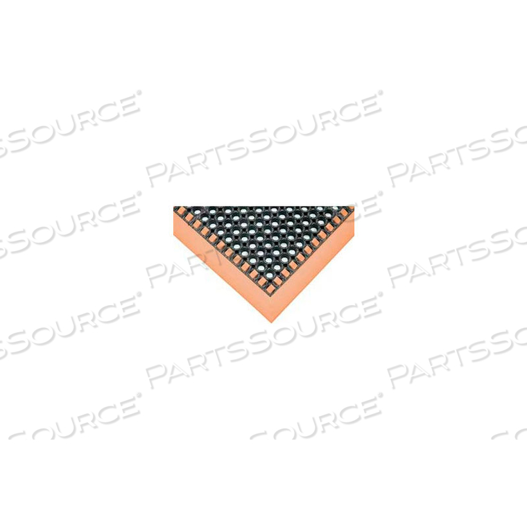 SAFETY TRUTRED GRIT TOP DRAINAGE MAT 7/8 THICK 3 X 10 BLACK/ORANGE BORDER