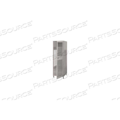 OEM#: GL-2472-18-DFL-GYWELDED STEEL SECURITY GEAR LOCKER W/DOOR, FOOT LOCKER & LEGS, 24X18X72, GRAY by Pucel Enterprises
