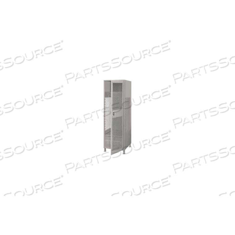 OEM#: GL-2472-24-DFL-GYWELDED SECURITY GEAR LOCKER WITH DOOR, FOOT LOCKER & LEGS 24X24X72 GRAY by Pucel Enterprises