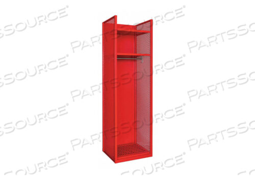 OEM#: TGNN42(84)-1C-G-RR-HTOPEN FRONT DOOR TURNOUT GEAR LOCKER, 25WX22DX84H, RELAY RED, ASSEMBLED by Hallowell