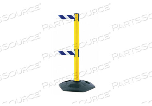 OEM#: 886T2-35-STD-NO-D1X-CBARRIER POST W/ BELT BLUE/WHITE STRIPED by Tensabarrier