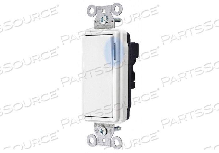OEM#: SNAP2101ILWNAILLUMINATED WALL SWITCH 1-POLE 15A WHT by Snapconnect
