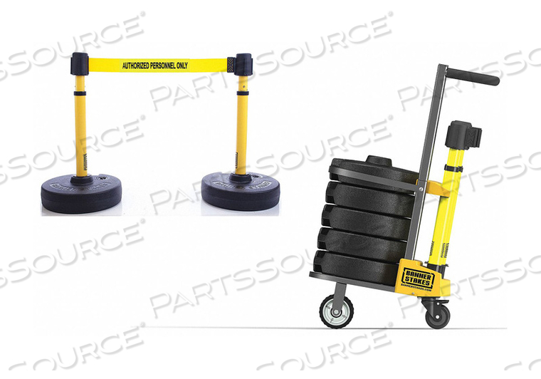 OEM#: PL4004PLUS BARRICADE YELLOW AUTH PERSONNEL by Banner Stakes