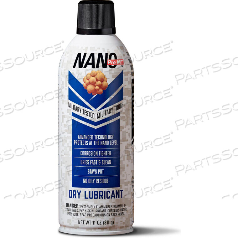 OEM#: NDT11DNANO DRY LUBRICANT - 11 OZ AEROSOL CAN - PACKAGE QTY 12 by Nano Promt LLC