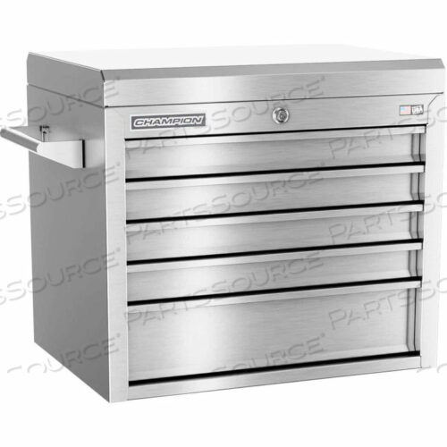 OEM#: FMPS2705TCCHAMPION FMPRO STAINLESS STEEL 27WX20DX23-5/8H 5 DRAWER CHEST by Independent Design Inc