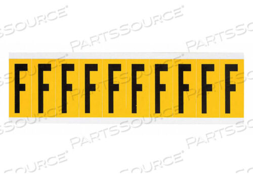 OEM#: 1534-FLETTER LABEL F 2-1/4INH BLCK/YELLW VINYL by Brady Americas