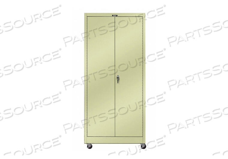 OEM#: 825S24MA-PT800 SERIES SOLID DOOR MOBILE STORAGE CABINET, 48X24X78 PARCHMENT, ASSEMBLED by Hallowell