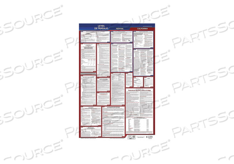 OEM#: 400-CA-3LABOR LAW POSTER FED/STA CA SP 26INH 3YR by J.J. Keller & Associates
