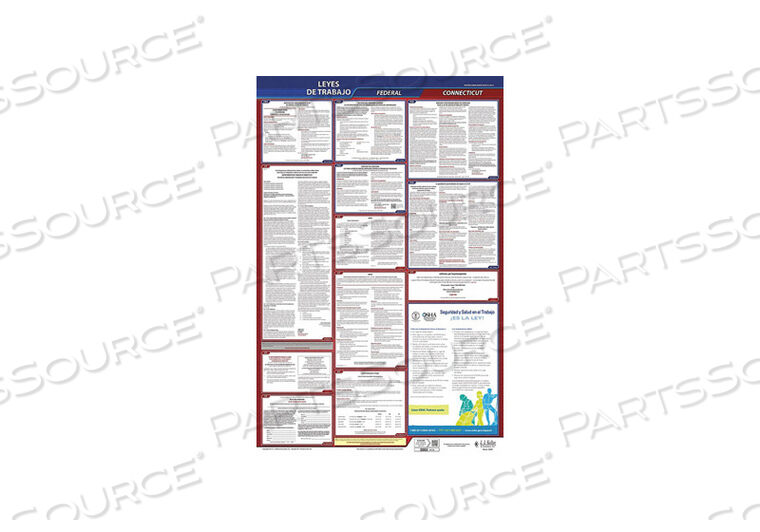 OEM#: 400-CT-3LABOR LAW POSTER FED/STA CT SP 26INH 3YR by J.J. Keller & Associates