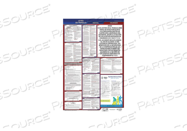 OEM#: 400-CO-1LABOR LAW POSTER FED/STA CO SP 26INH 1YR by J.J. Keller & Associates