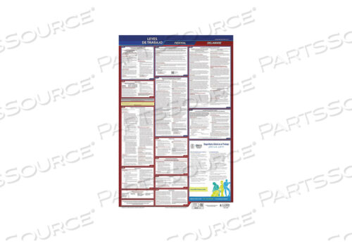 OEM#: 400-DE-1LABOR LAW POSTER FED/STA DE SP 26INH 1YR by J.J. Keller & Associates