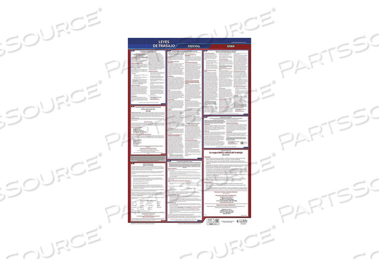 OEM#: 400-IA-3LABOR LAW POSTER FED/STA IA SP 26INH 3YR by J.J. Keller & Associates