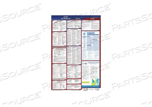 OEM#: 400-MELABOR LAW POSTER FED/STA ME SP 40WX26INH by J.J. Keller & Associates