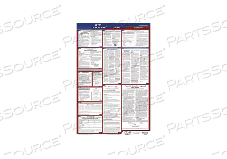 OEM#: 400-MI-3LABOR LAW POSTER FED/STA MI SP 26INH 3YR by J.J. Keller & Associates