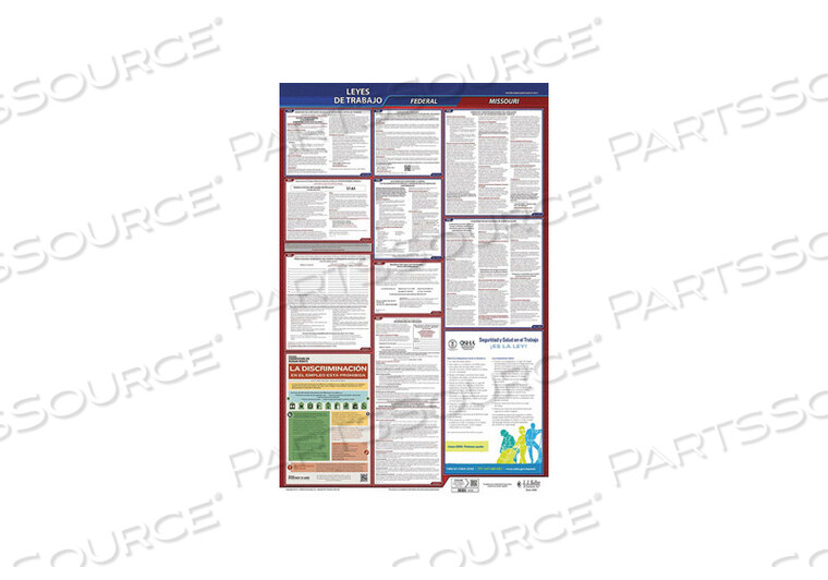 OEM#: 400-MO-1LABOR LAW POSTER FED/STA MO SP 26INH 1YR by J.J. Keller & Associates