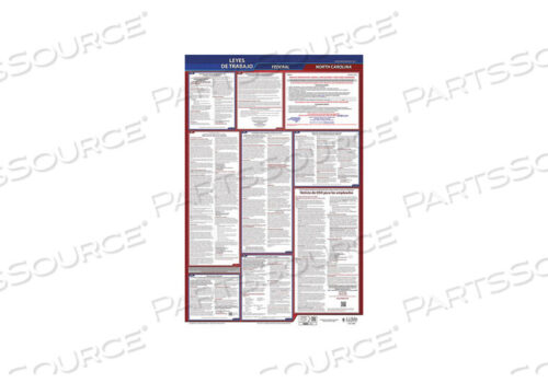 OEM#: 400-NC-1LABOR LAW POSTER FED/STA NC SP 26INH 1YR by J.J. Keller & Associates