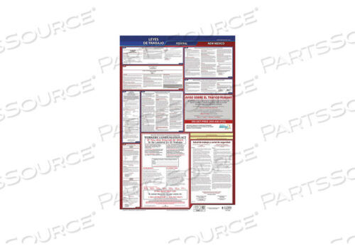 OEM#: 400-NM-1LABOR LAW POSTER FED/STA NM SP 26INH 1YR by J.J. Keller & Associates