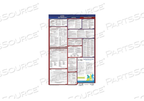 OEM#: 400-PA-3LABOR LAW POSTER FED/STA PA SP 26INH 3YR by J.J. Keller & Associates