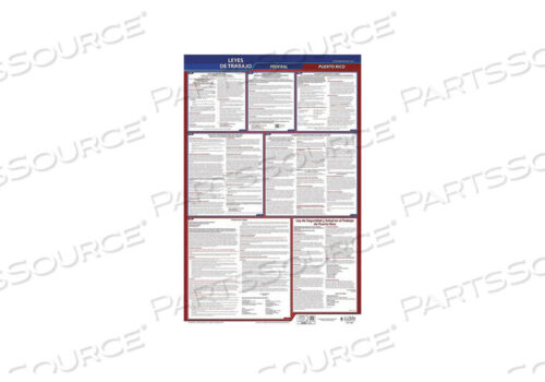 OEM#: 400-PRLABOR LAW POSTER FED/STA PR SP 40WX26INH by J.J. Keller & Associates