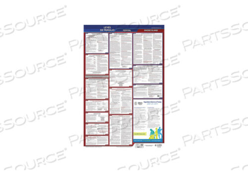 OEM#: 400-RI-1LABOR LAW POSTER FED/STA RI SP 26INH 1YR by J.J. Keller & Associates
