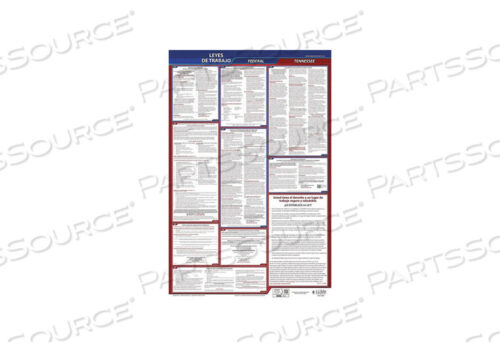 OEM#: 400-TN-1LABOR LAW POSTER FED/STA TN SP 26INH 1YR by J.J. Keller & Associates