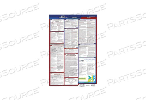 OEM#: 400-TXWC-3LABOR LAW POSTER FED/STA TX SP 26INH 3YR by J.J. Keller & Associates