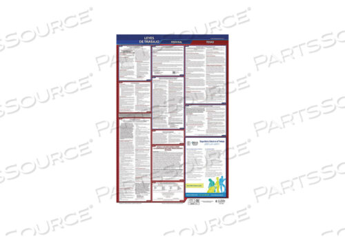 OEM#: 400-TX-3LABOR LAW POSTER STA TX SP 40WX26INH 3YR by J.J. Keller & Associates