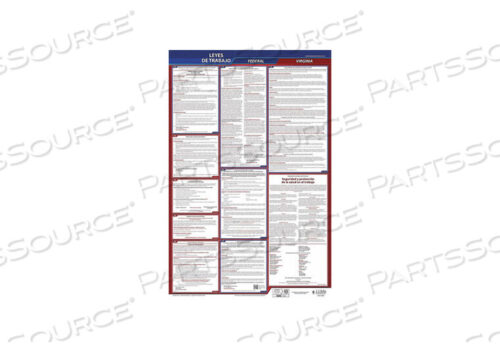 OEM#: 400-VA-1LABOR LAW POSTER FED/STA VA SP 26INH 1YR by J.J. Keller & Associates