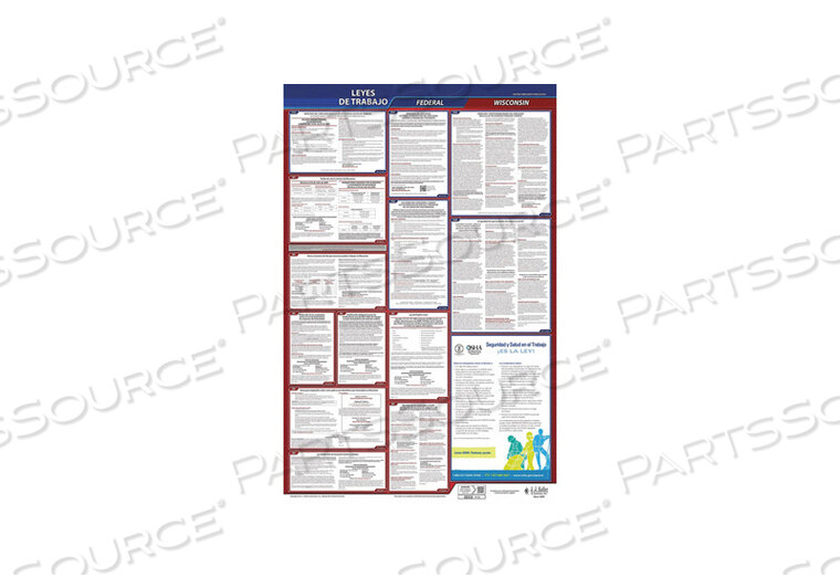 OEM#: 400-WI-3LABOR LAW POSTER FED/STA WI SP 26INH 3YR by J.J. Keller & Associates