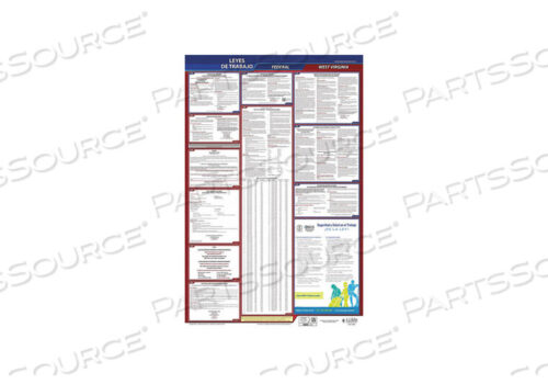 OEM#: 400-WV-1LABOR LAW POSTER FED/STA WV SP 26INH 1YR by J.J. Keller & Associates