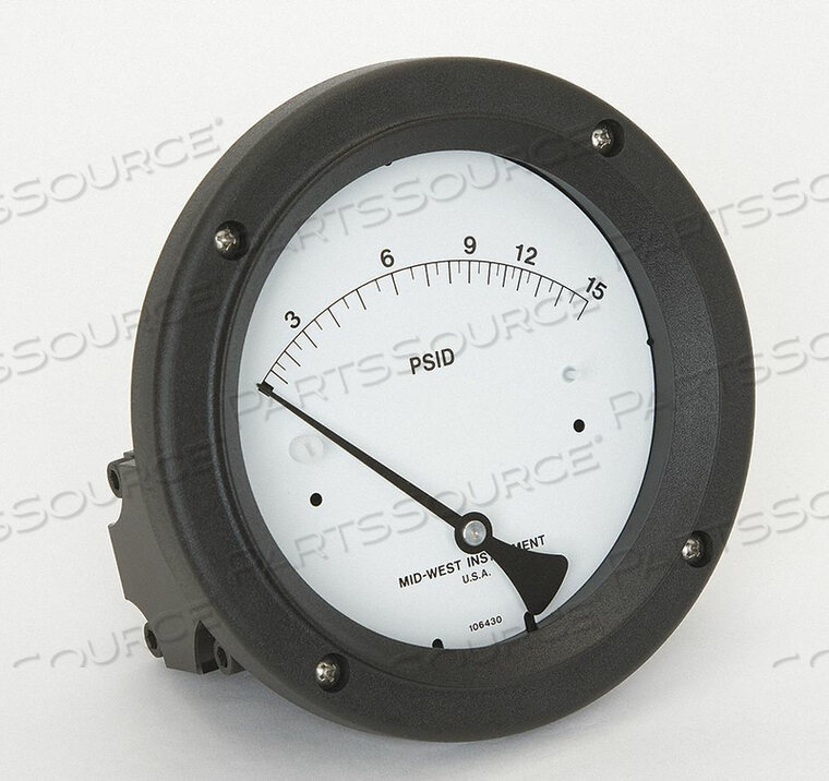 OEM#: 142-SC-00-OO-15PPRESSURE GAUGE 0 TO 15 PSI by Mid-West Instrument