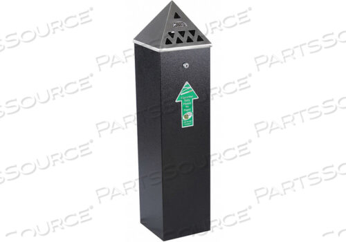 OEM#: TBH04CIGARETTE RECEPTACLE 1-3/4 GAL. BLACK by Smokers Oasis