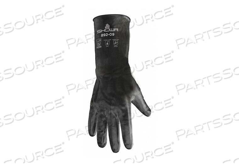 OEM#: 892-9CHEMICAL RESISTANT GLOVES 9 BLACK PR by SHOWA