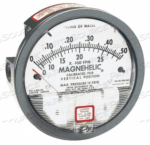 OEM#: 2010AVPRESSURE GAUGE 0 TO 10 IN H2O by Dwyer Instruments