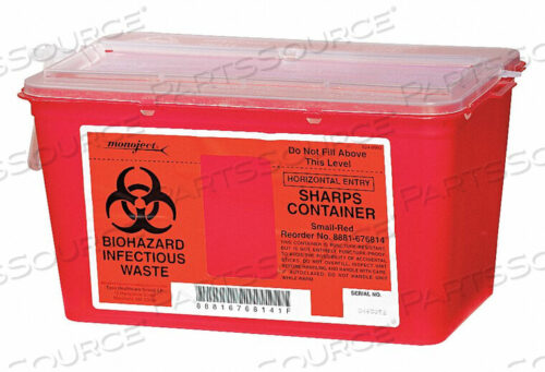 OEM#: SCSM019236SHARPS CONTAINER 1 GAL. CHIMNEY TOP PK5 by Kendall - Covidien