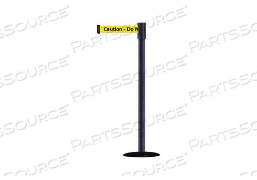 OEM#: 890B-33-89-89-STD-NO-YAX-CD0008 BARRIER POST WITH BELT TEXTURE BLACK by Tensabarrier
