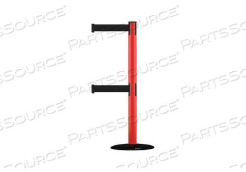 OEM#: 889T2B-33-21-STD-NO-B9X-CD0016 BARRIER POST WITH BELT 7-1/2 FT L BLACK by Tensabarrier