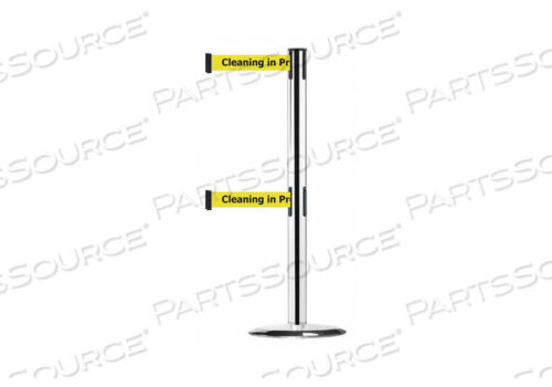 OEM#: 889T2U-1P-1P-STD-NO-YCX-CBARRIER POST WITH BELT POLISHED CHROME by Tensabarrier