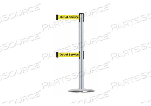 OEM#: 889T2U-1S-1S-STD-NO-YEX-CBARRIER POST WITH BELT SATIN CHROME by Tensabarrier