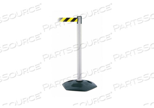 OEM#: 886-32-STD-NO-D4X-CD0032 BARRIER POST WITH BELT PVC WHITE by Tensabarrier