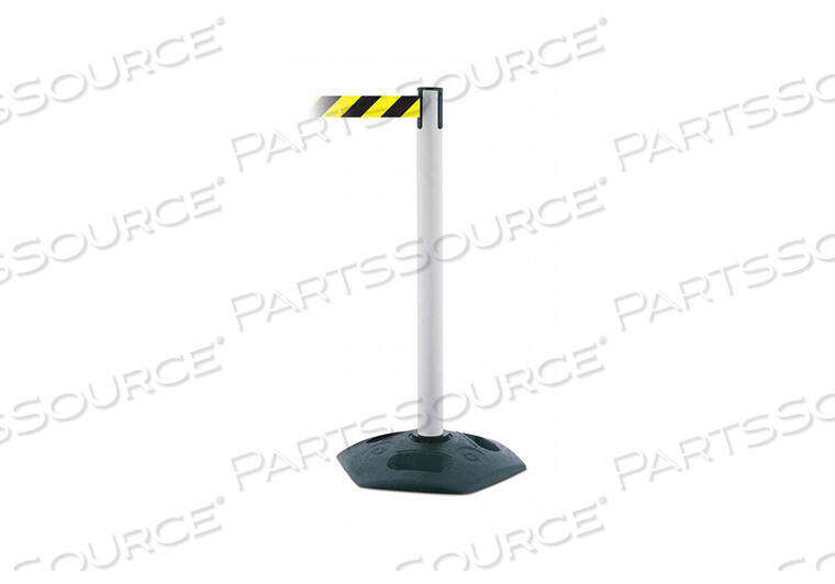 OEM#: 886-32-STD-NO-D4X-CD0032 BARRIER POST WITH BELT PVC WHITE by Tensabarrier