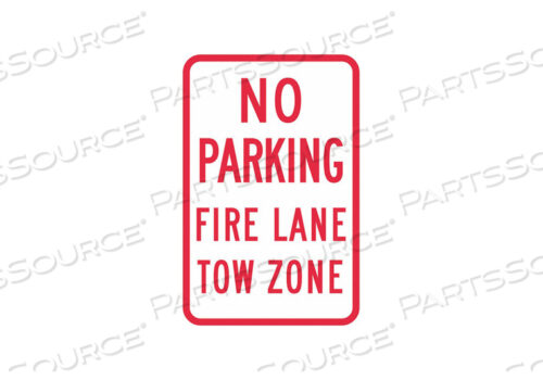 OEM#: T1-1053-HI_12X18FIRE LANE SIGN 18 H 12 W ALUMINUM by Lyle Signs Inc.
