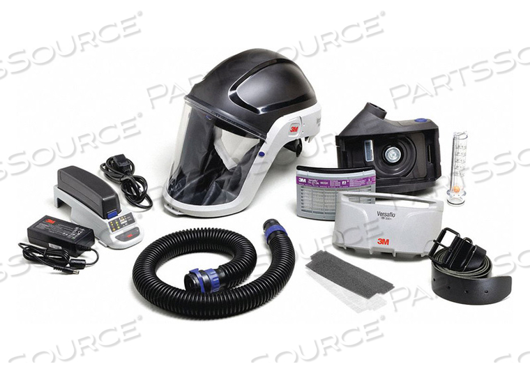 OEM#: TR-300N+HIK3M VERSAFLO HEAVY INDUSTRY PAPR KIT TR-300N+ HIK, KIT INCLUDES: M-307N+ RESPIRATORY HARD HAT ASSEMBLY, TR-302N+ PAPR UNIT, TR-326 HIGH DURABILITY BELT, TR-341N BATTERY CHARGER, TR-3712N FILTER, TR-362 SPARK ARRESTOR, TR-3600 PRE-FILTER, TR-332 HIGH CAPACITY BATTERY, BT-40 HE by 3M Consumer