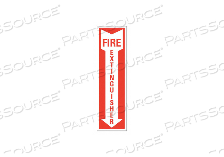 OEM#: U1-0066-RD_4X14FIRE SIGN 4 W 14 H 0.004 THICKNESS by Lyle Signs Inc.