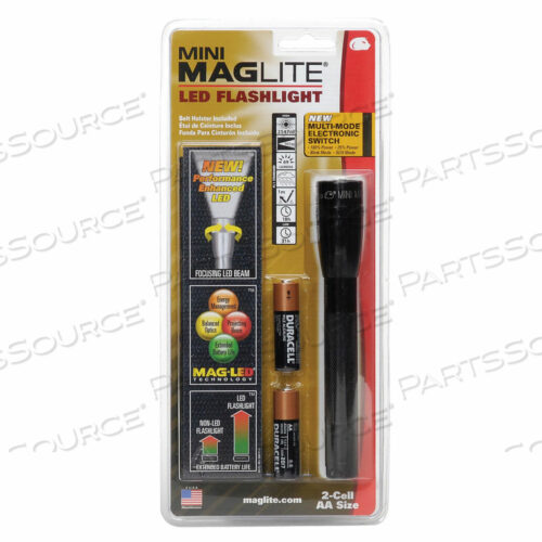 MAGLITE 2 CELL AA MINI LED FLASHLIGHT BLACK