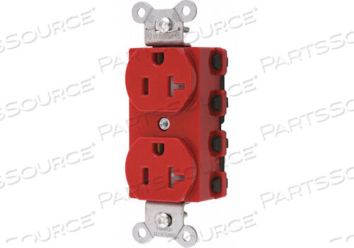 OEM#: SNAP5362RTRARECEPTACLE RED 1.0 HP 20A FLUSH MOUNTING by Hubbell Incorporated, Wiring Device-Kellums