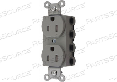 OEM#: SNAP5262GYTRARECEPTACLE GRAY 0.5 HP FLUSH MOUNTING by Hubbell Incorporated, Wiring Device-Kellums