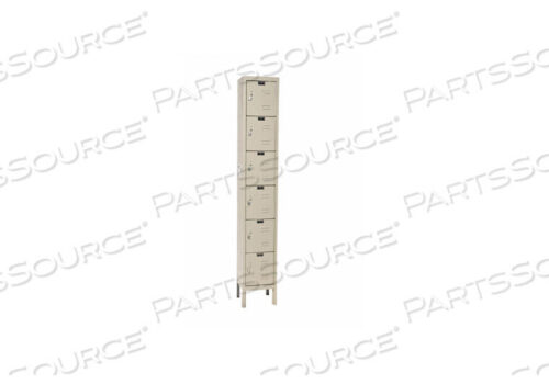 OEM#: U1228-6G-A-PTBOX LOCKR LVRED 1 WIDE 6 TIER TAN by Hallowell