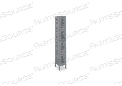OEM#: U1888-2HDV-HGDOUBLE TIER 2 DOOR HEAVY-DUTY VENTILATED LOCKER, 18WX18DX36H, DARK GRAY, UNASSEMBLED by Hallowell